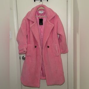 FashionNova Faux Fur Coat (Pink)